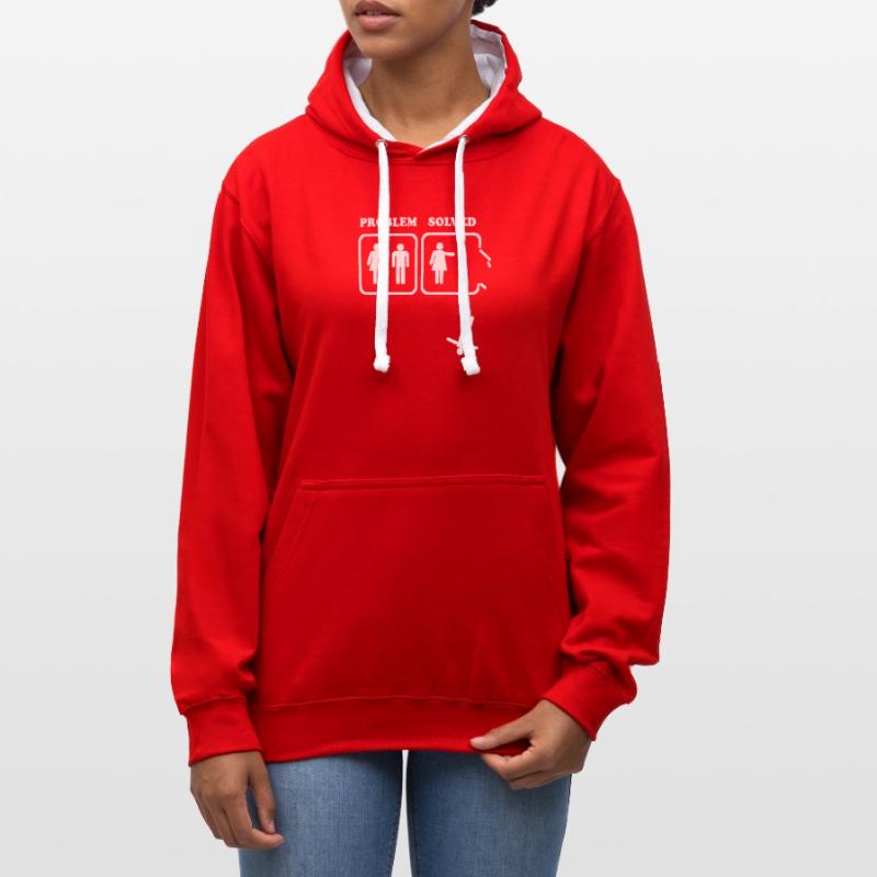 Problem Solved Single Divorced Ms. Exmann Contrast hoodie