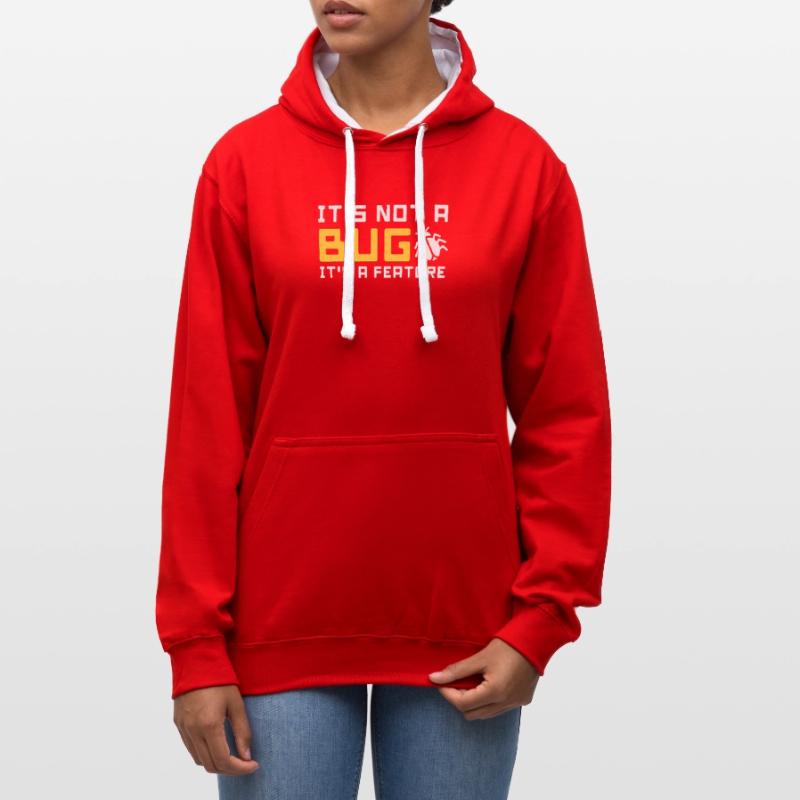 bug feature informatik code programmierer programm Kontrast-Hoodie
