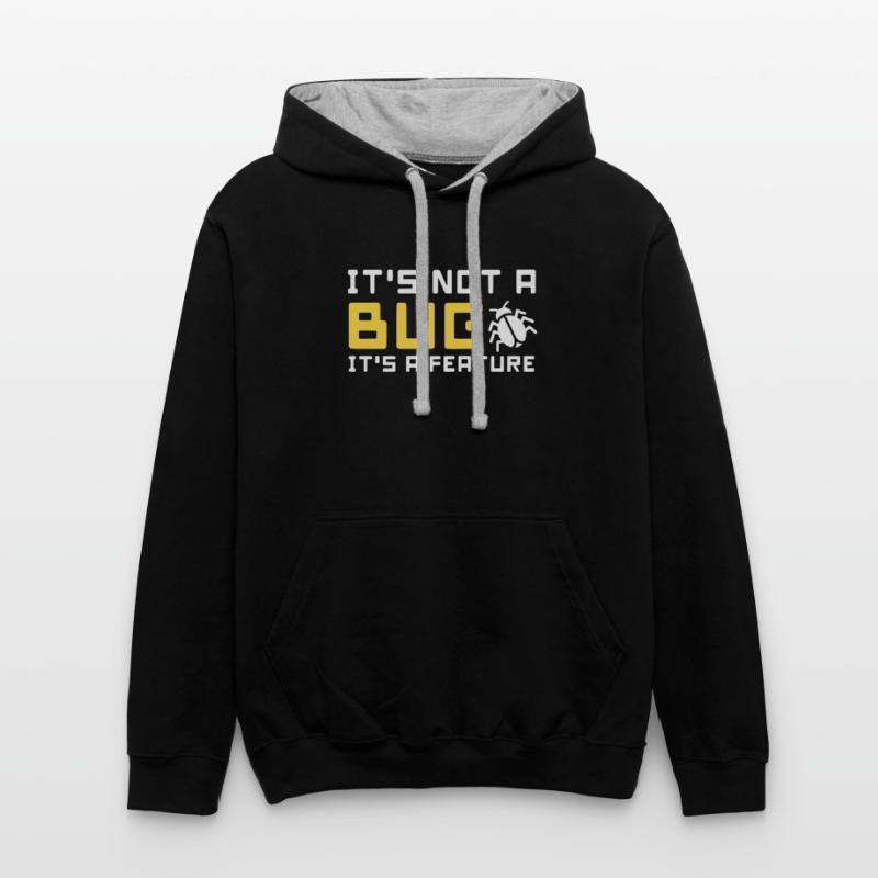 bug feature informatik code programmierer programm Kontrast-Hoodie