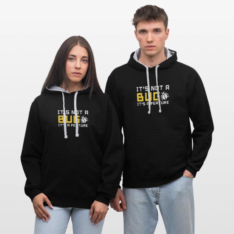 bug feature informatik code programmierer programm Kontrast-Hoodie