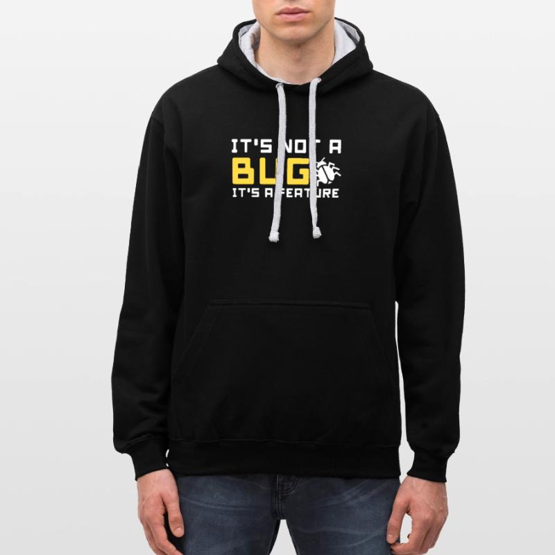 bug feature informatik code programmierer programm Kontrast-Hoodie