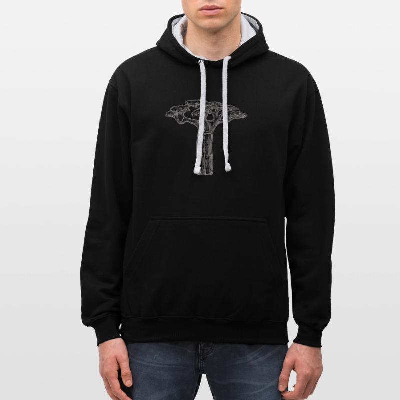 cadeau d'amant d'arbres baobab Afrique Graphique Sweat à capuche contrasté