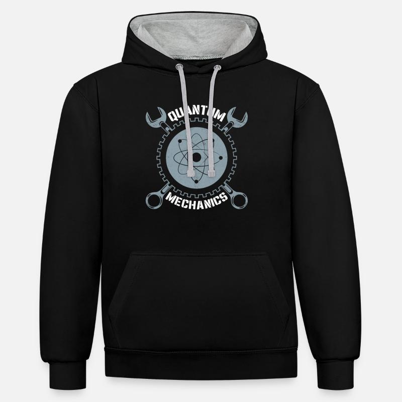 Quantum Mechanics Quantum Physics Technology - Contrast hoodie - black/heather grey