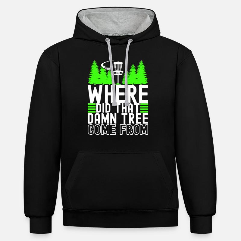 Disc Golf Disc Golfeur - Sweat à capuche contrasté - noir/gris chiné