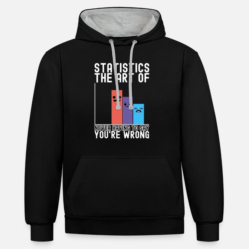 Professeur de mathématiques Mathématiques - Sweat à capuche contrasté - noir/gris chiné