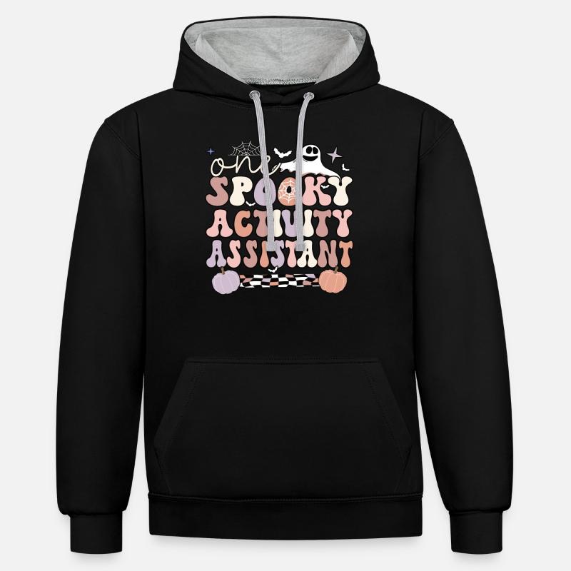 Activity Assistant Activity Professional Halloween - Kontrast-Hoodie - Schwarz/Grau meliert