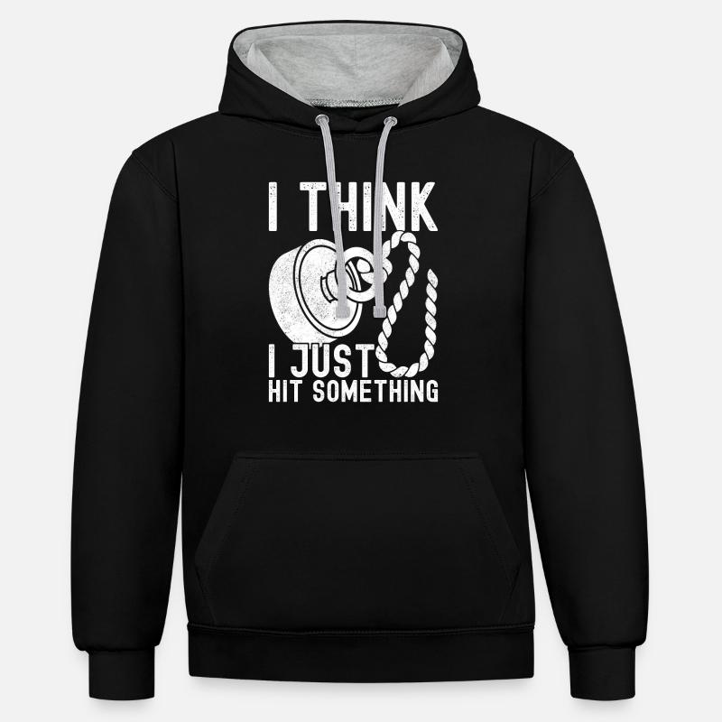 Magnet Fischer Magnet Pêche - Sweat à capuche contrasté - noir/gris chiné