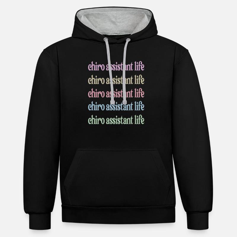 Chiropractic Assistant Chiropractic Assistant - Contrast hoodie - black/heather grey