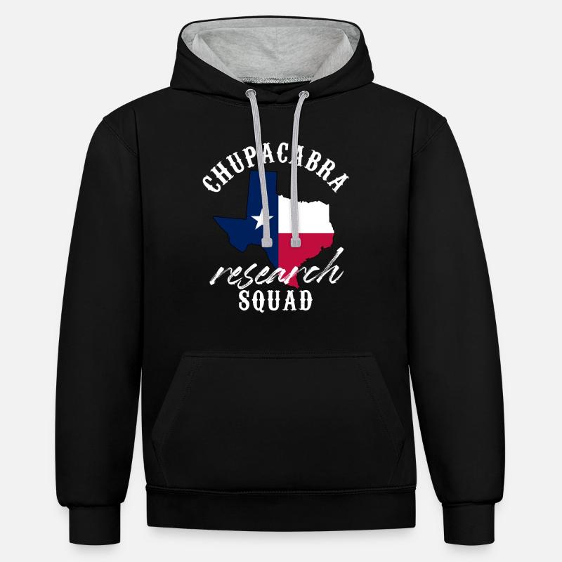 Chupacabra Research Squad Cache-cache Cryptide - Sweat à capuche contrasté - noir/gris chiné