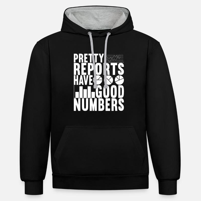 Data Scientist Data Analyst - Contrast hoodie - black/heather grey