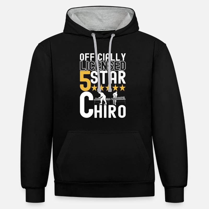 Chiropractor Chiropractic Physiotherapy - Contrast hoodie - black/heather grey