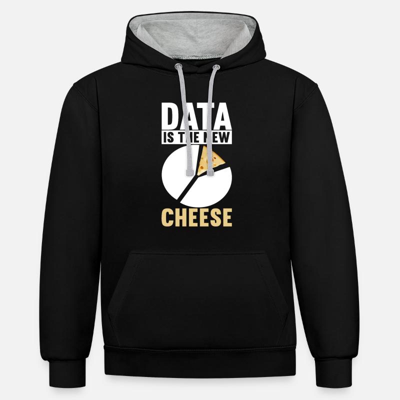 Data Scientist Data Analyst - Contrast hoodie - black/heather grey