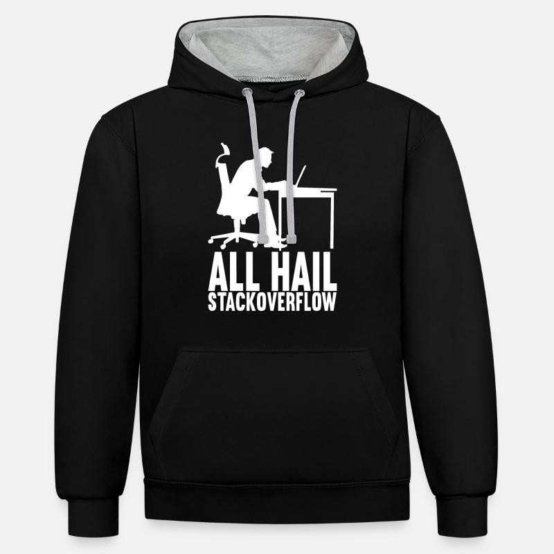 Programmierer Informatiker - Kontrast-Hoodie - Schwarz/Grau meliert