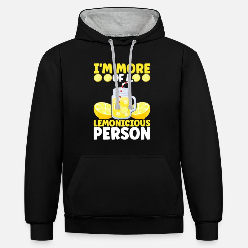 Stand de limonade Lemonade - Sweat à capuche contrasté - noir/gris chiné