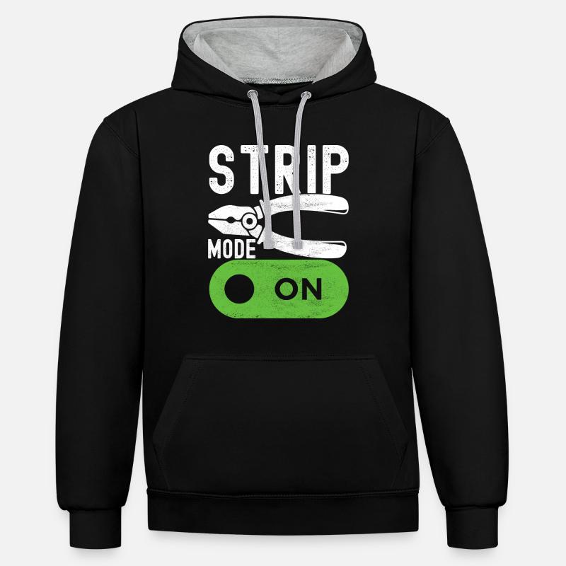 Électricien Technicien en électronique - Sweat à capuche contrasté - noir/gris chiné