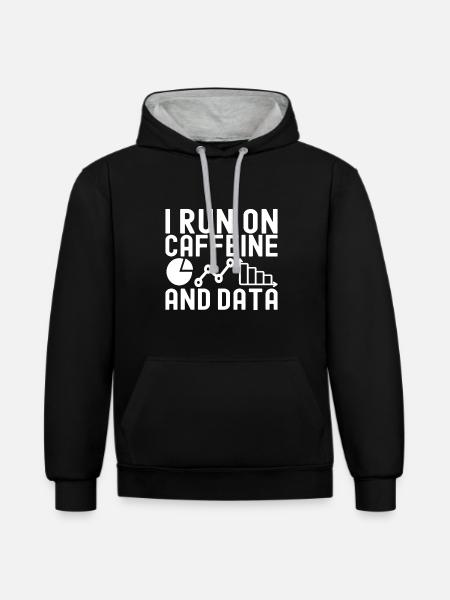 Data Science Data Analyst - Contrast hoodie - black/heather grey