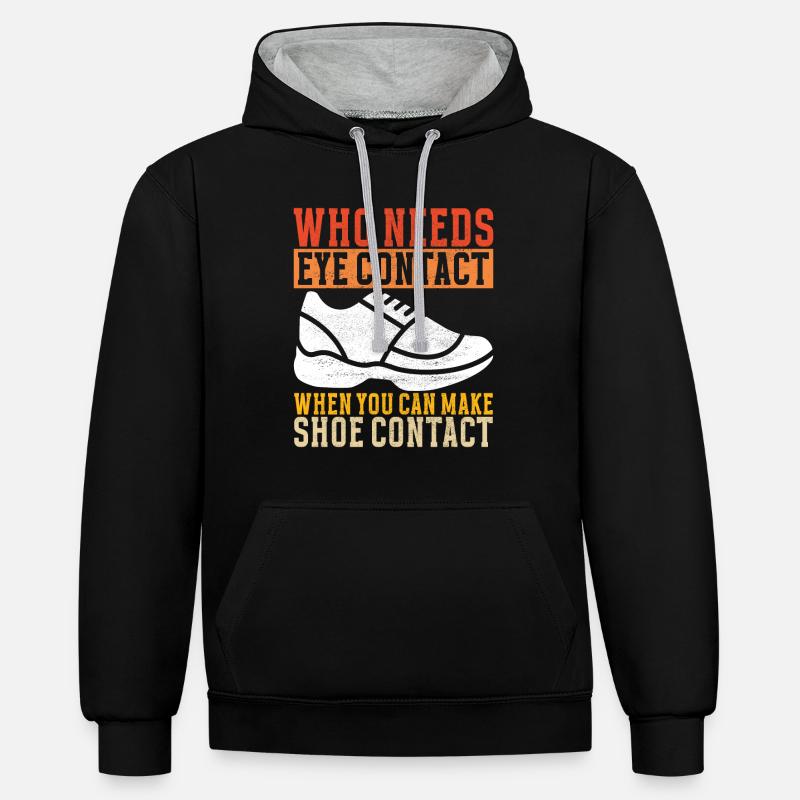 Sneakerhead Collectionneur de baskets - Sweat à capuche contrasté - noir/gris chiné