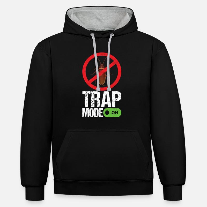 Pest Control Exterminators - Contrast hoodie - black/heather grey