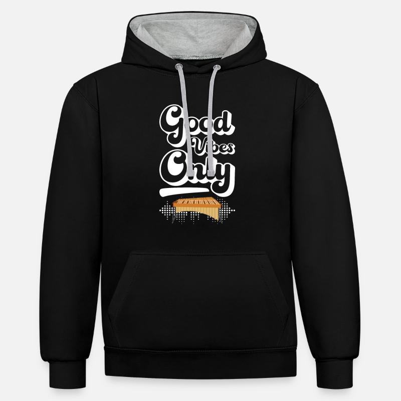 Vibraphon, vibraphonist - Contrast hoodie - black/heather grey