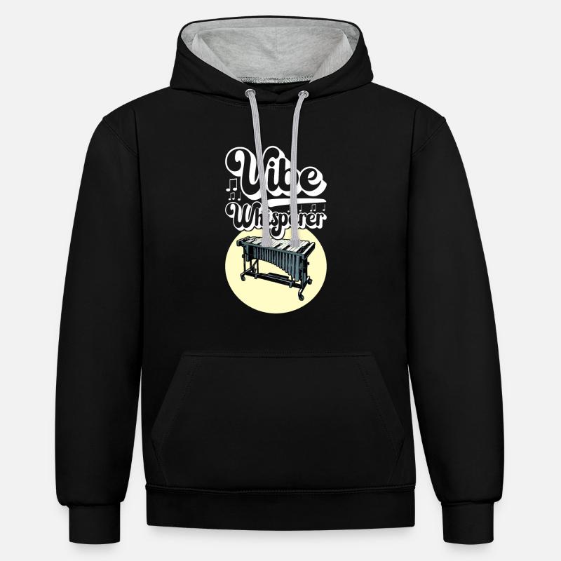 Vibraphon, vibraphonist - Contrast hoodie - black/heather grey