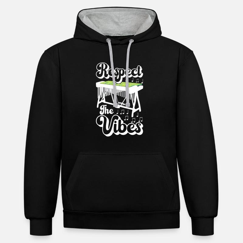 Vibraphon, vibraphonist - Contrast hoodie - black/heather grey