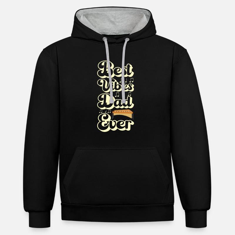 Vibraphon, vibraphonist - Contrast hoodie - black/heather grey