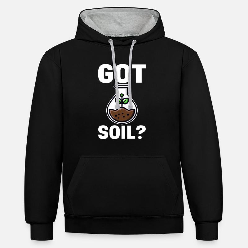 Bodenwissenschaftler Science du sol - Sweat à capuche contrasté - noir/gris chiné