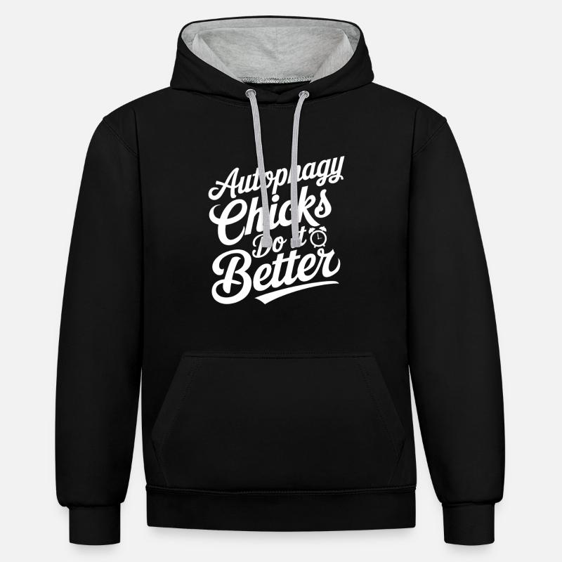 Intermittent fasting Intermittent fasting - Contrast hoodie - black/heather grey