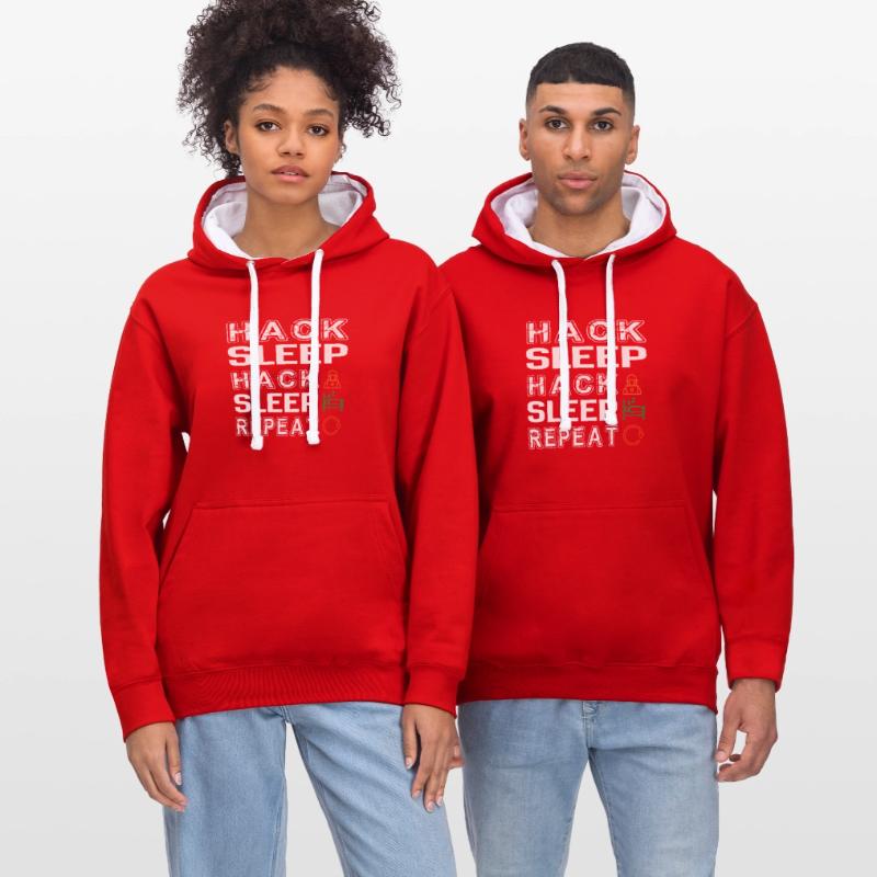 Hacker Hacking Programming Computer Kontrast-Hoodie