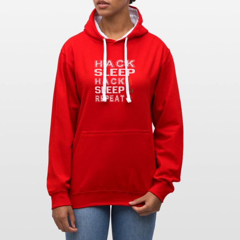 Hacker Hacking Programming Computer Kontrast-Hoodie