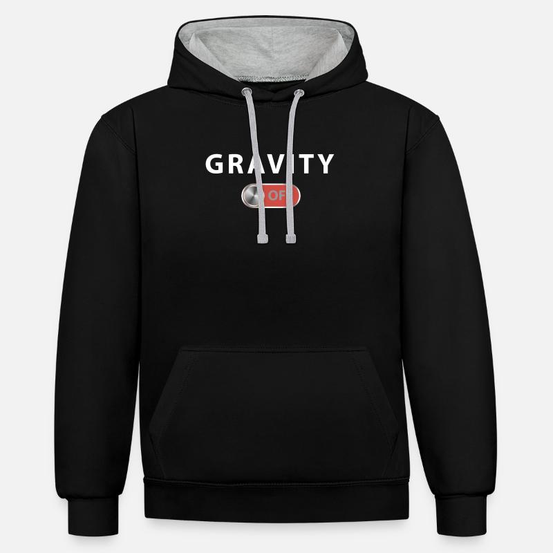 Gravity 2 - Sweat à capuche contrasté - noir/gris chiné