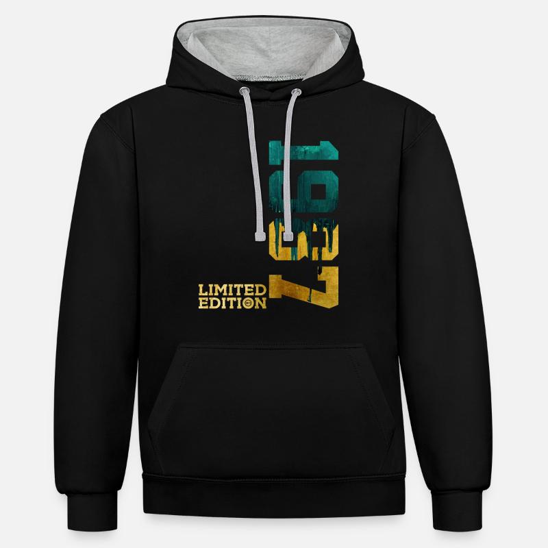 39E ANNIVERSAIRE ÉDITION LIMITÉE 1987 - Sweat à capuche contrasté - noir/gris chiné