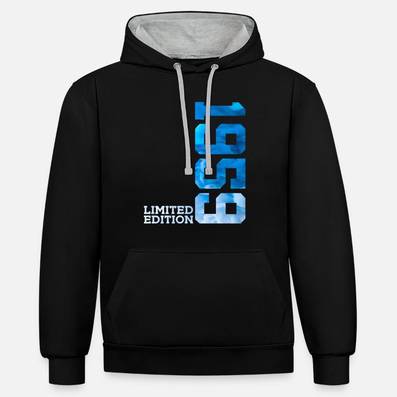 67E ANNIVERSAIRE ÉDITION LIMITÉE 1959 - Sweat à capuche contrasté - noir/gris chiné