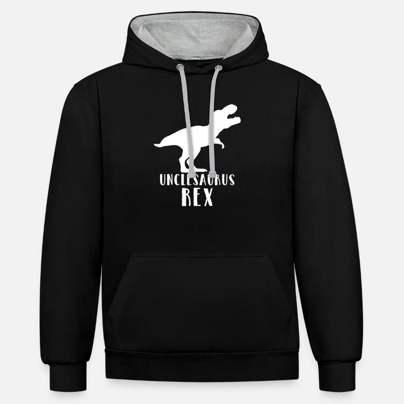 Unclesaurus Rex - Sweat à capuche contrasté - noir/gris chiné
