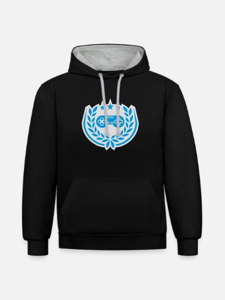 Controller Retro Stars Laurel Wreath - Contrast hoodie - black/heather grey