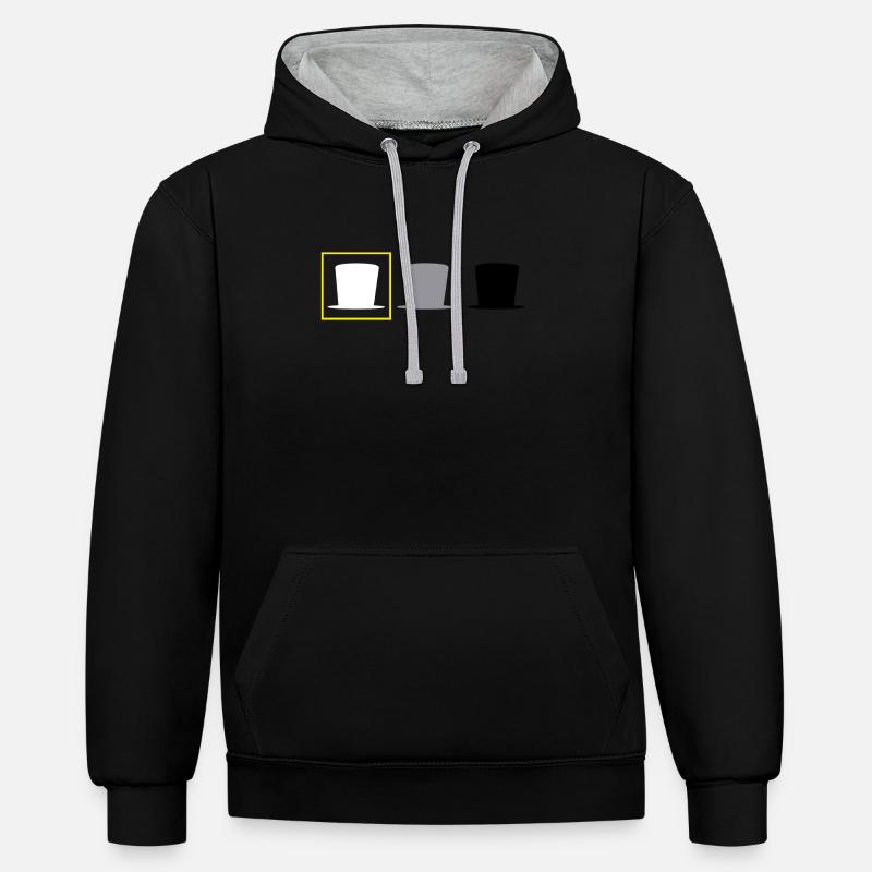Hacker Cyber Security Pentester Hacker - Contrast hoodie - black/heather grey