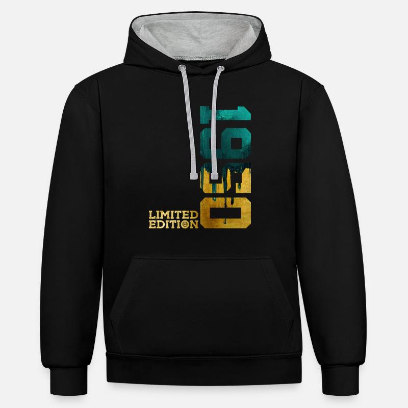 76E ANNIVERSAIRE ÉDITION LIMITÉE 1950 - Sweat à capuche contrasté - noir/gris chiné