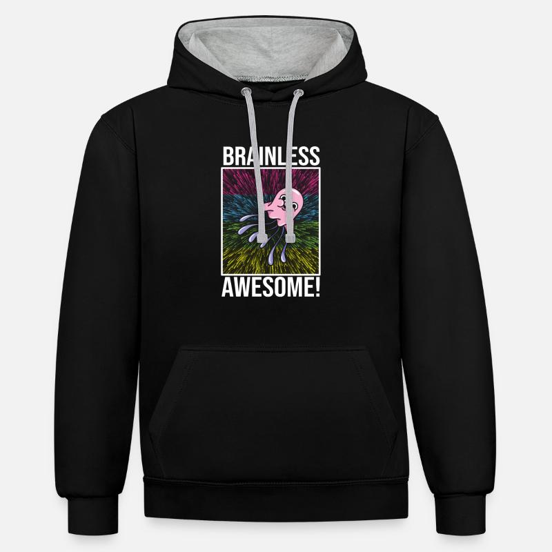 Jelly Whisperer - Sweat à capuche contrasté - noir/gris chiné