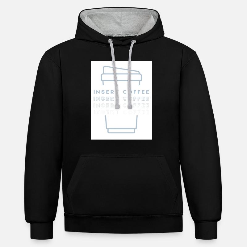 Insert Coffee Cup 2 LHBPHBBWT - Kontrast-Hoodie - Schwarz/Grau meliert