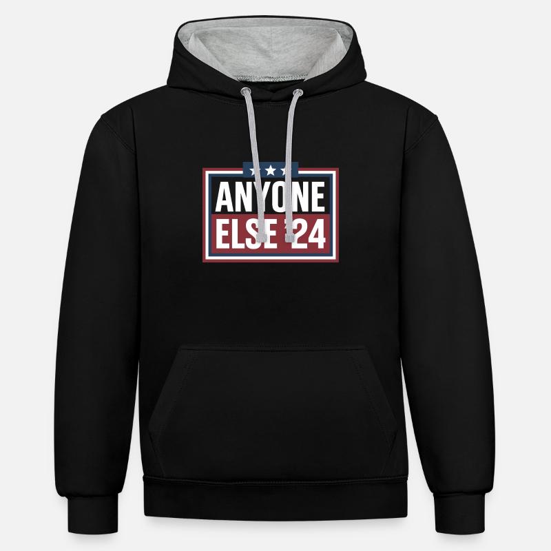 Élection Anyone Else 2024 - Sweat à capuche contrasté - noir/gris chiné