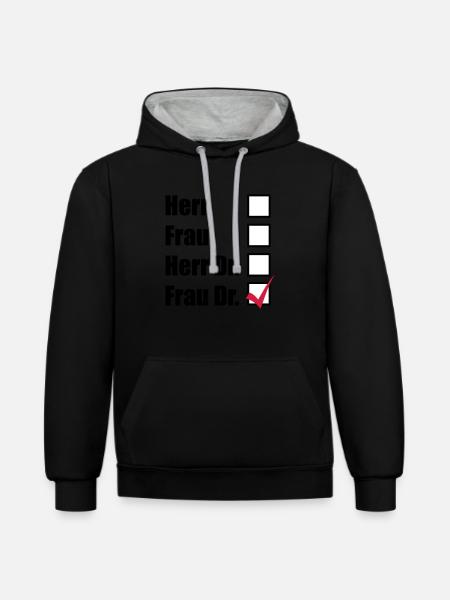Doctor - Contrast hoodie - black/heather grey