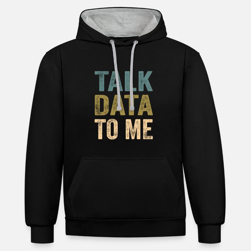 Data Analyst Data Protection Officer - Contrast hoodie - black/heather grey