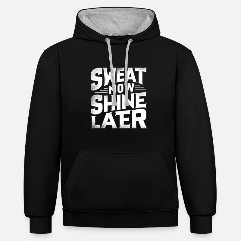 Decrease - Contrast hoodie - black/heather grey