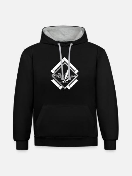 Windsurfers - Contrast hoodie - black/heather grey