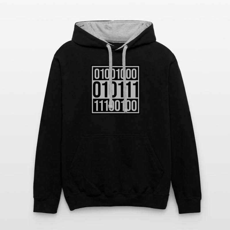 Binary Code Program Language Contrast hoodie