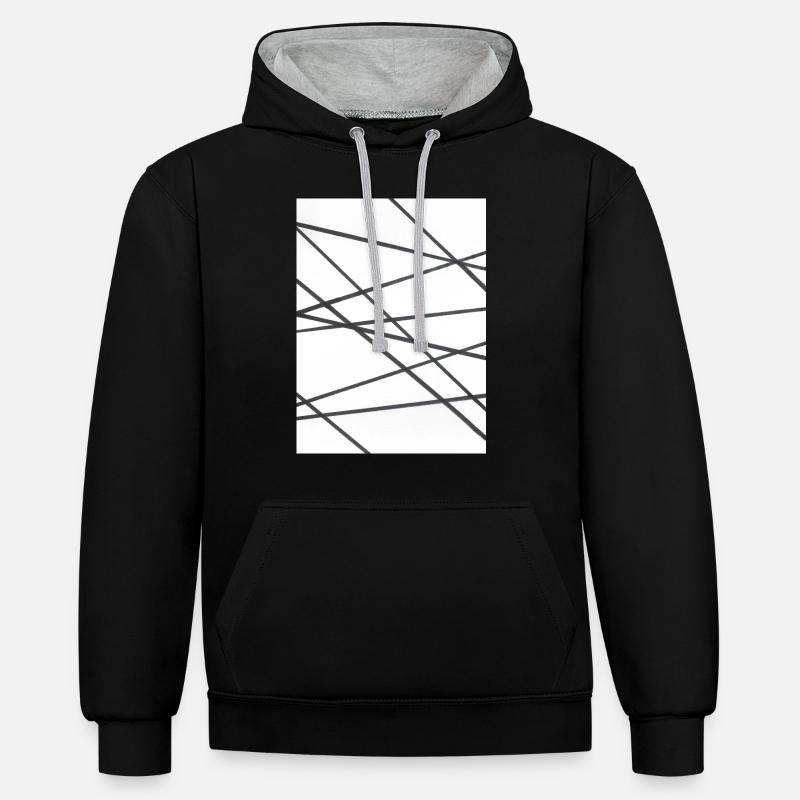 Tiny - Sweat à capuche contrasté - noir/gris chiné