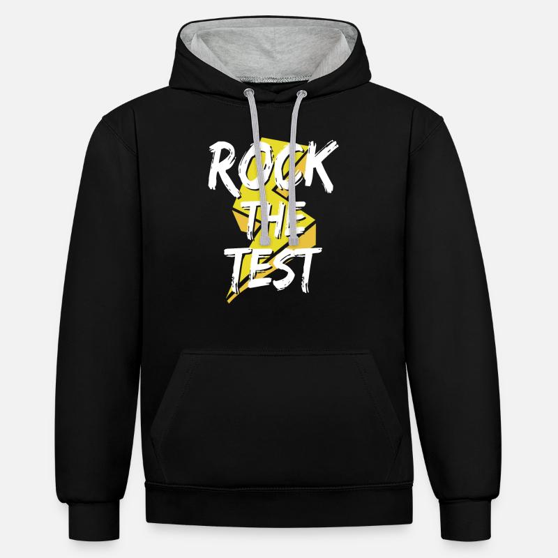 Faire basculer le test - Sweat à capuche contrasté - noir/gris chiné