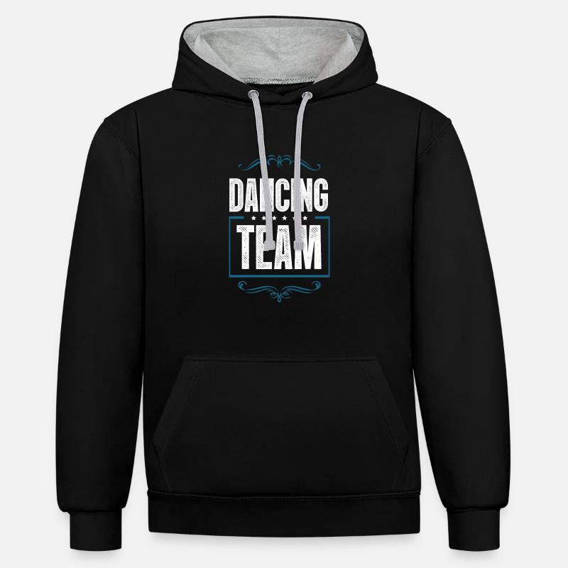 Équipe de danse - Sweat à capuche contrasté - noir/gris chiné