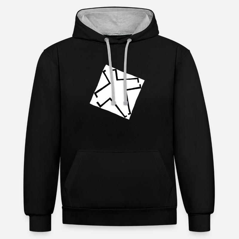 Bannière de la Fraternité - Sweat à capuche contrasté - noir/gris chiné