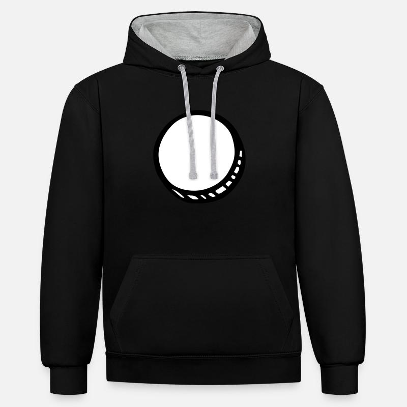 White Hole - Sweat à capuche contrasté - noir/gris chiné